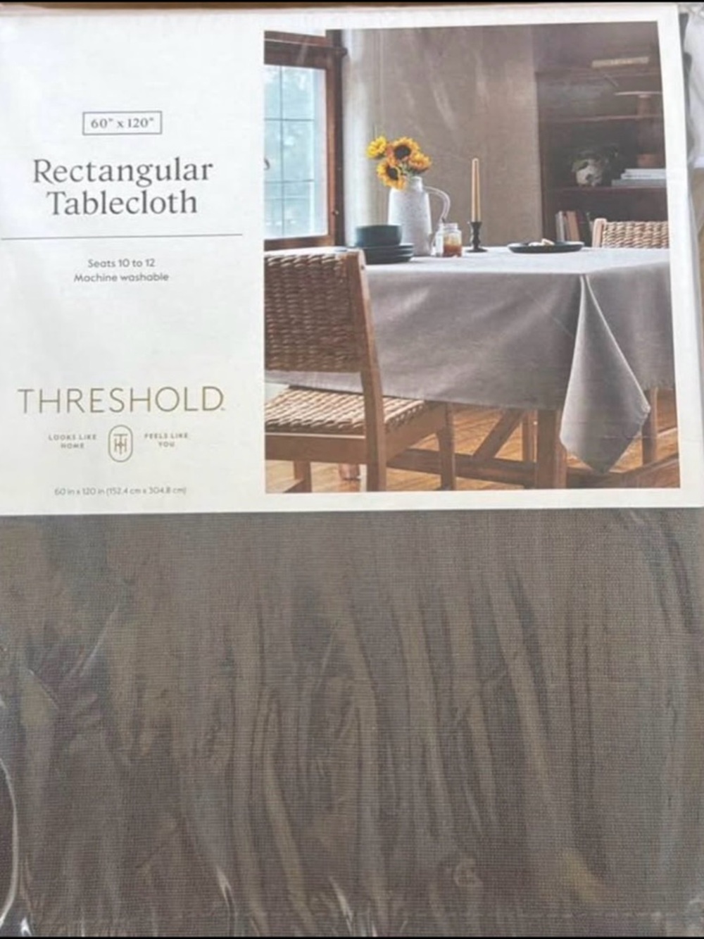 Threshold Rectangular Tablecloth 60” x 120” NEW